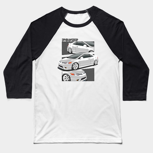 Honda Civic Si Baseball T-Shirt by Rebellion Store